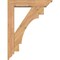 Ekena Millwork Merced Traditional Smooth Bracket w/ Offset Brace, Western Red Cedar, 5 1/2"W x 24"D x 32"H BKT0604X24X32MRC01SWR - alternate 3